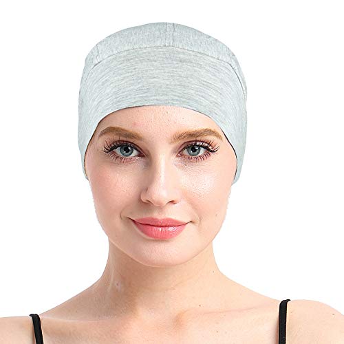FocusCare Women Elastic Lightweight Night Sleep Cap for Chemo Patients Hair Loss Orange - Image 2