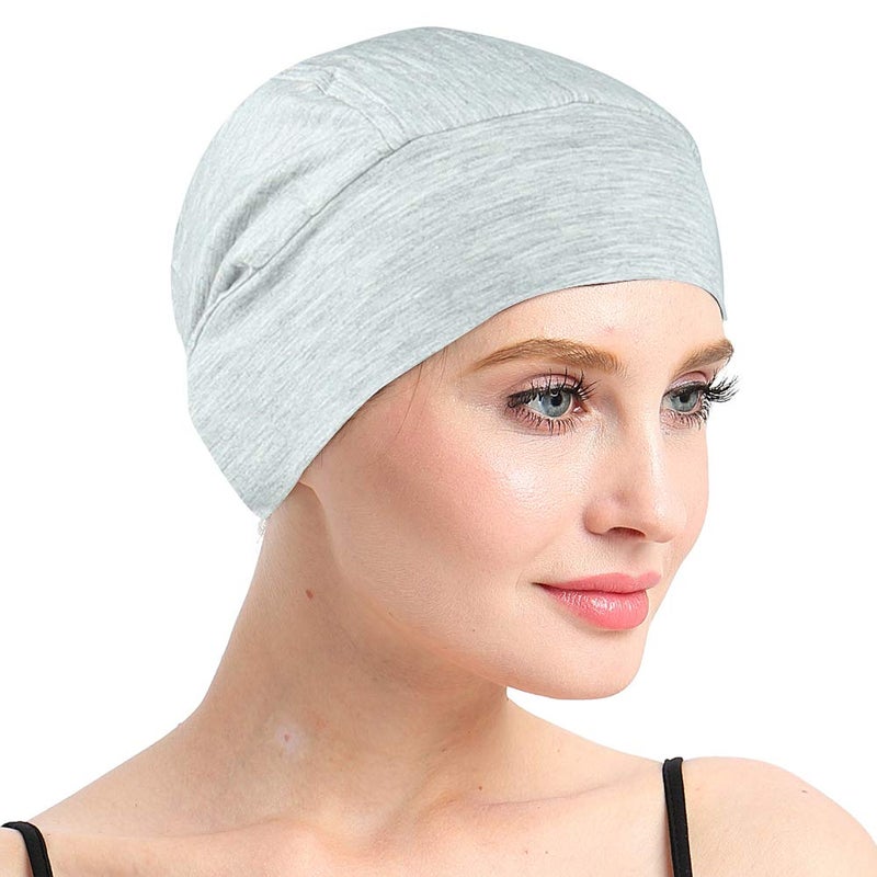 FocusCare Women Elastic Lightweight Night Sleep Cap for Chemo Patients Hair Loss Orange - Image 3