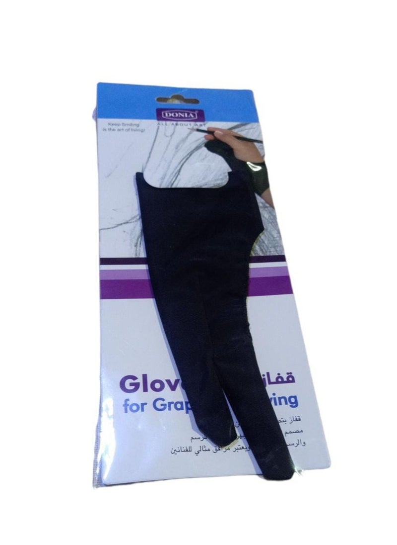 Donia Drawing Gloves Black  - Image 1