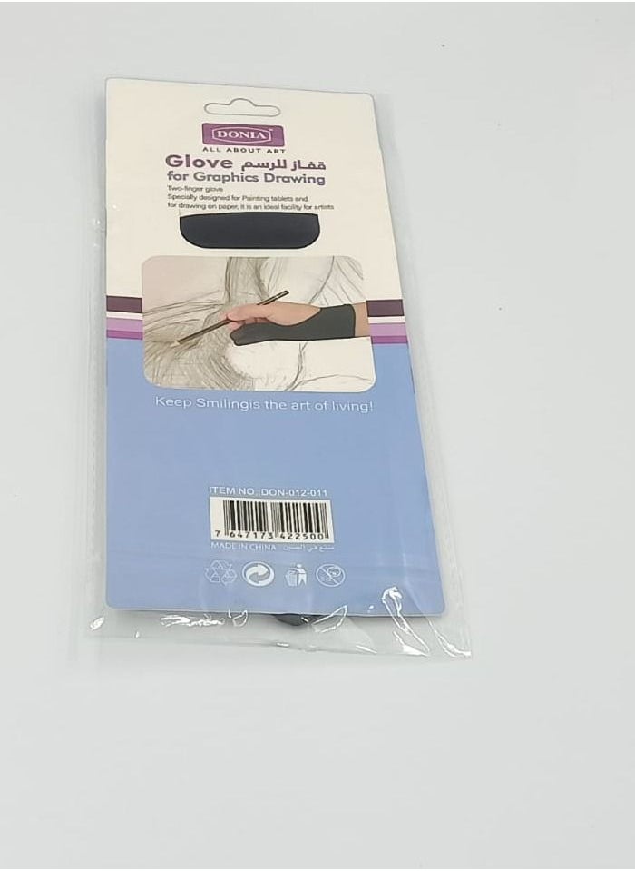 Donia Drawing Gloves Black  - Image 2