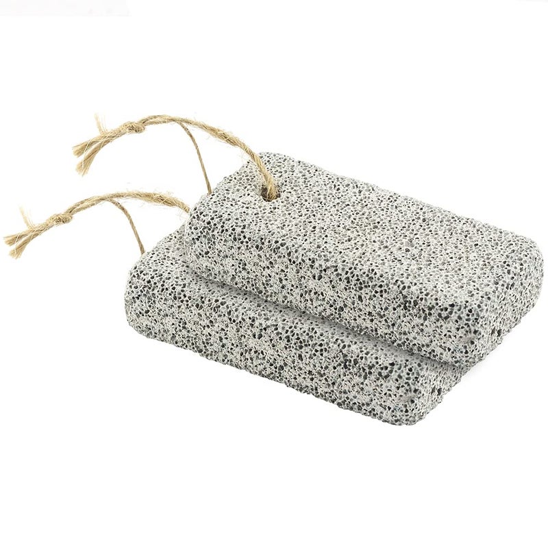 JAIRESTONE Pumice Stone - Callus Remover and Foot Stone Scrubber - Exfoliating Foot Stone Pumice Rock for Hard, Dry and Dead Skin on Heels, Body, Feet (Pack of 2) (White) - Image 1