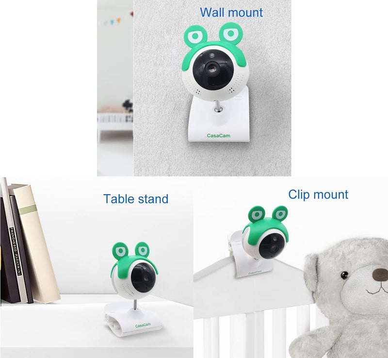 CasaCam BM240 Video Baby Monitor with 5" Touchscreen and HD Clip Camera, Two Way Audio, Lullabies, Nightlight, Automatic Night Vision and Temperature Monitoring Capability - Image 4