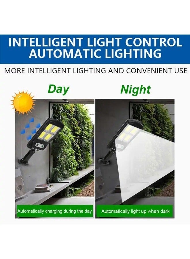 GENNEXT LED Solar Lights Outdoor 120 LEDs Motion Sensor Wall Light with 3 Lighting Modes for Garden Patio Fence Garage and Street - Image 1