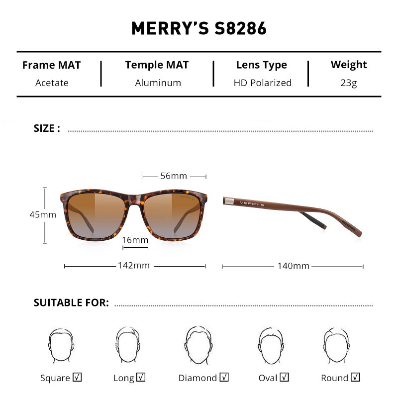 MERRY'S Unisex Polarized Aluminum Sunglasses Vintage Sun Glasses For Men/Women S8286 - Image 2
