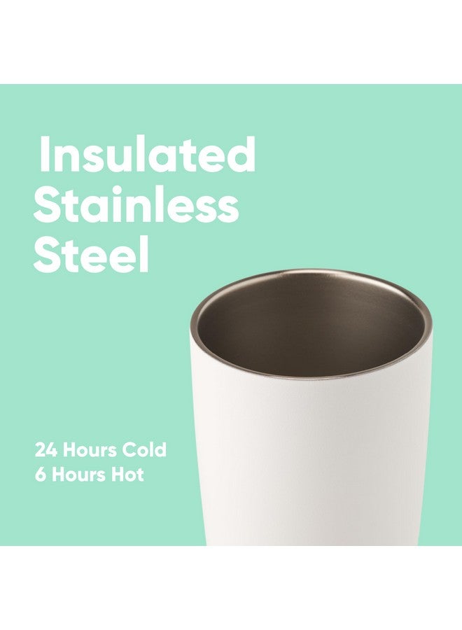 Owala Owala SmoothSip Insulated Stainless Steel Coffee Tumbler, Reusable Iced Coffee Cup, Hot Coffee Travel Mug, BPA Free, 20 oz, Navy (Telescope Tales)  - Image 4