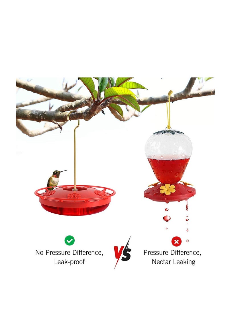 Hummingbird Feeder for Outdoors Hand Blown Glass Hummingbird Feeder Leak Proof Hummer Bird Feeder for Outside Window Easy to Clean and Fill Hanger Upgraded Leak Bird Feeder