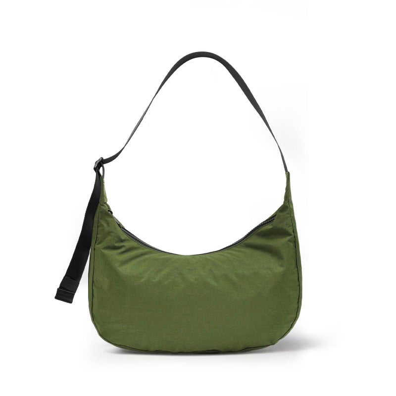 FASTFAIRY Medium Nylon Crossbody Crescent Bag: Dark Green Slouchy Style Shoulder Casual with Adjustable Strap - Minimalist Environmentalist - Commuting Work Daily - Image 1