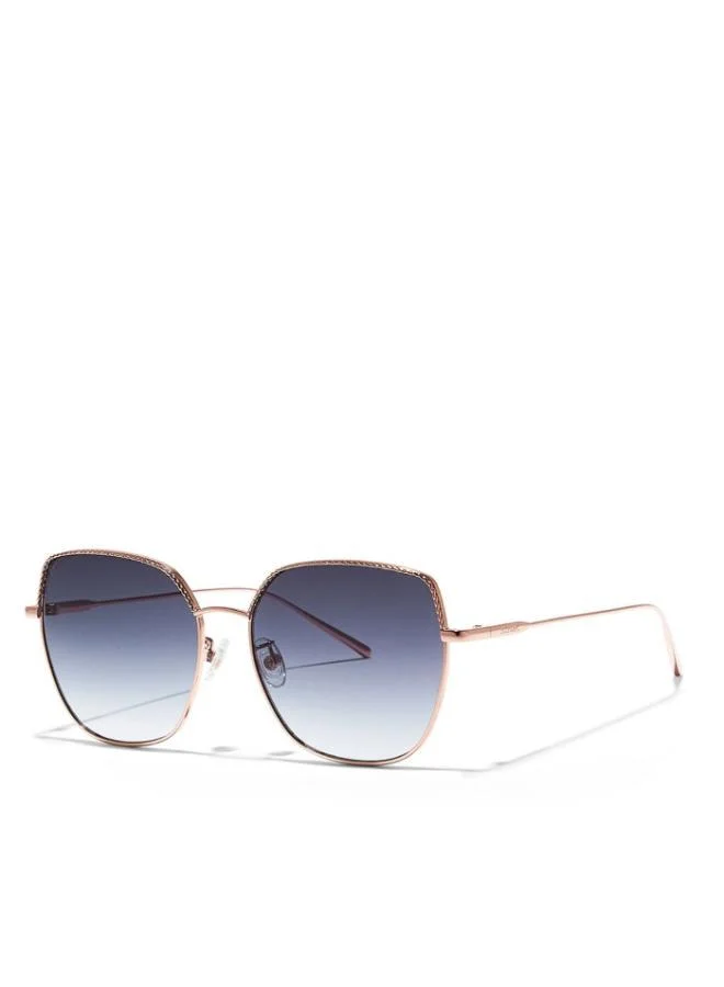 30Sundays SAGE Women Blue Sunglasses - Frame Material: Metal - Lens Color: Blue- Frame Color: Rose Gold - Full Rim