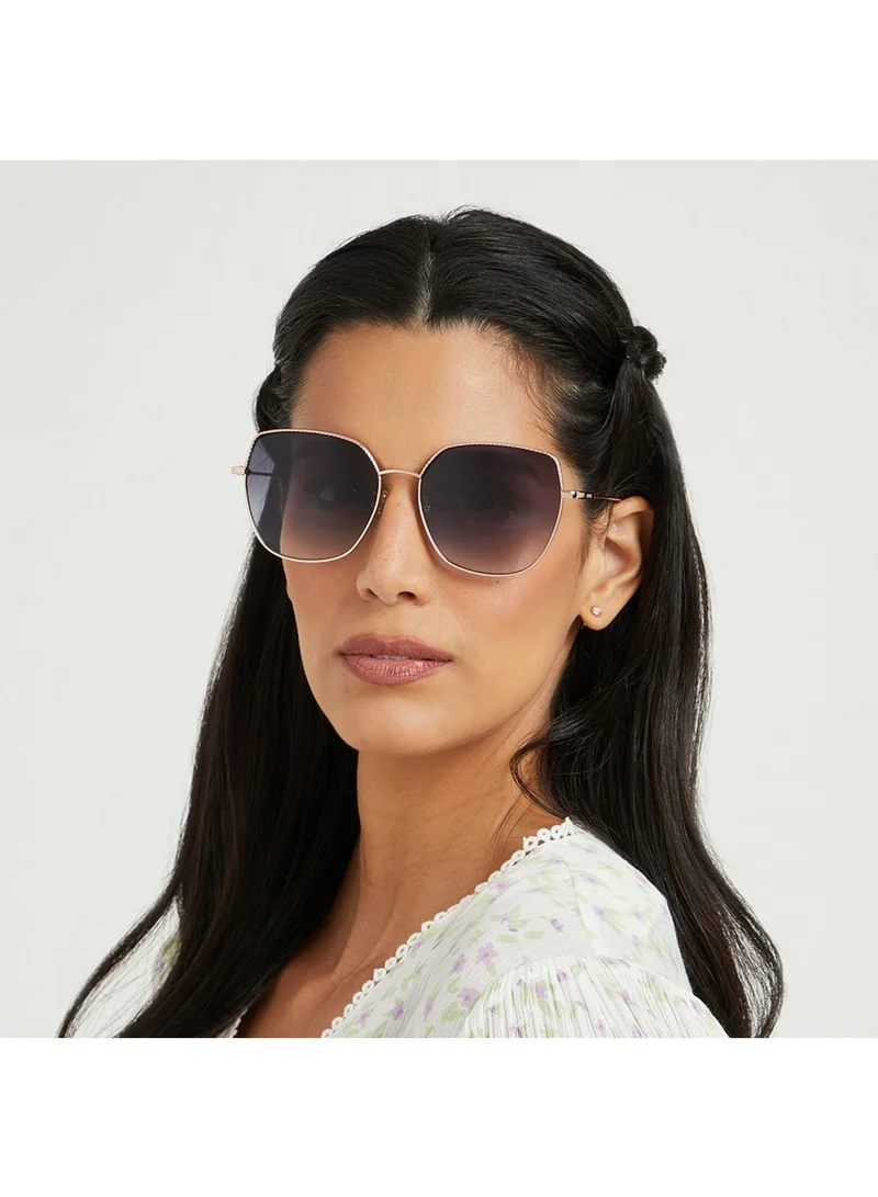 30Sundays SAGE Women Blue Sunglasses - Frame Material: Metal - Lens Color: Blue- Frame Color: Rose Gold - Full Rim