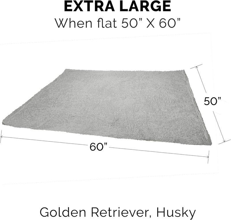 Furhaven Pet Dog Bed Blanket | Snuggly & Warm Faux Lambswool & Terry 100% Waterproof Insulated Thermal Self-Warming Pet Bed Throw Blanket for Dogs & Cats, Silver Gray, Extra Large - Image 2
