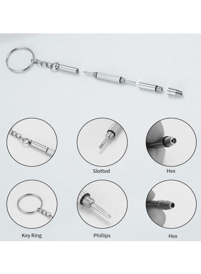500-Piece Comprehensive Eyeglasses Sunglasses Repair Kit with Screws Screwdrivers Nose Pads Cleaning Cloth Tweezers for Glasses Sunglasses Watch Maintenance  - Image 5
