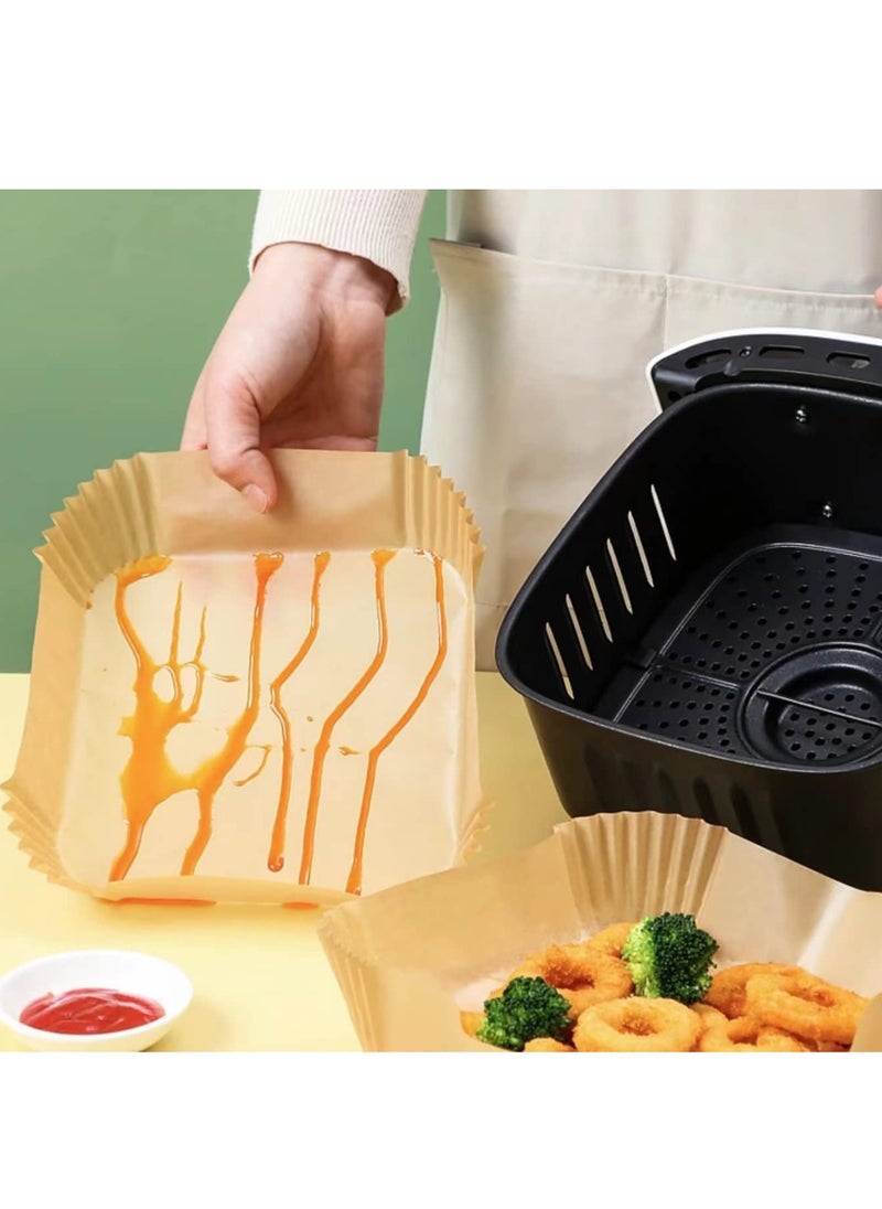 Toko 100 Pc Square & 100 Pc Round Air Fryer Paper Liners | 20 Cm Non-Stick Disposable Liners | 7.9 Inch Parchment Paper for Air Fryer | Bundle for Square & Round Air Fryers  - Image 4