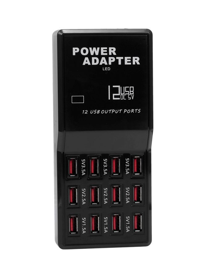 NIBEMINENT 12-Port Universal Power Adapter Charger Dock Black - Image 2