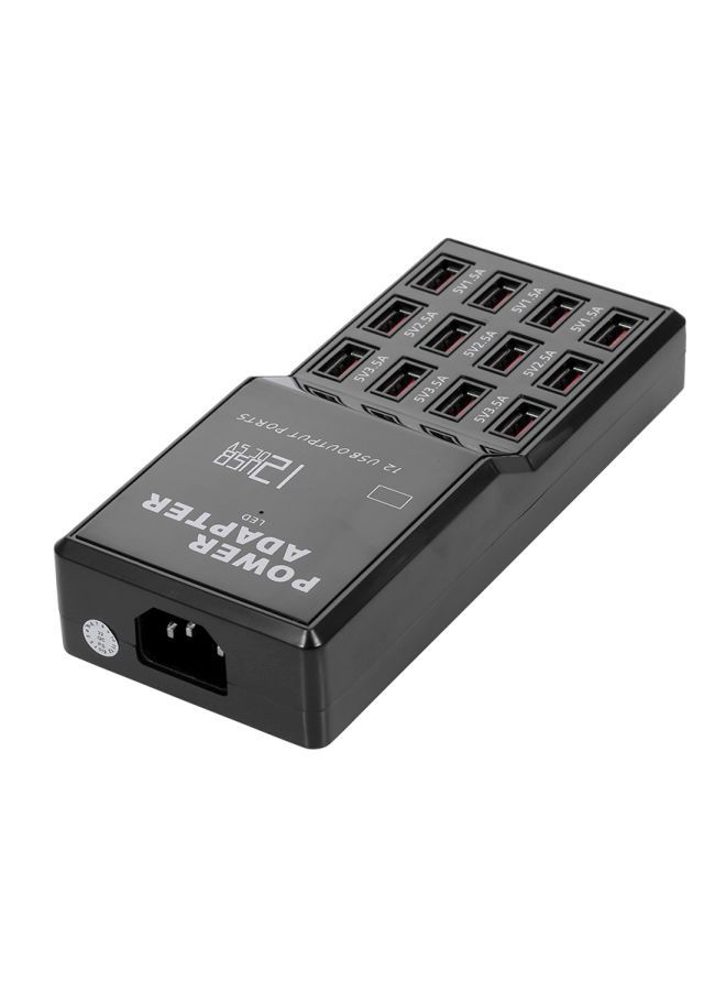 NIBEMINENT 12-Port Universal Power Adapter Charger Dock Black - Image 1