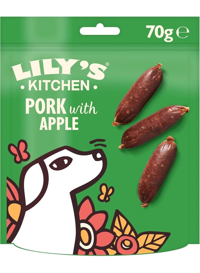 Lily's Kitchen Cracking Pork & Apple Sausages Dog Treats - 70G - Image 1