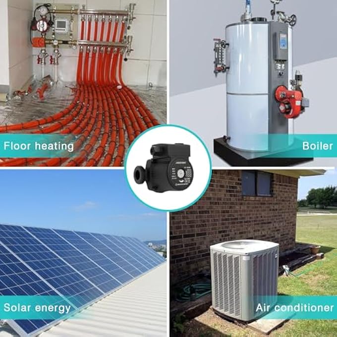 CENTRAL HEATING PUMP AUTOMATIC HOT WATER HEAT CIRCULATION PUMP REPLACEMENT 15-50 15-60 - Image 3