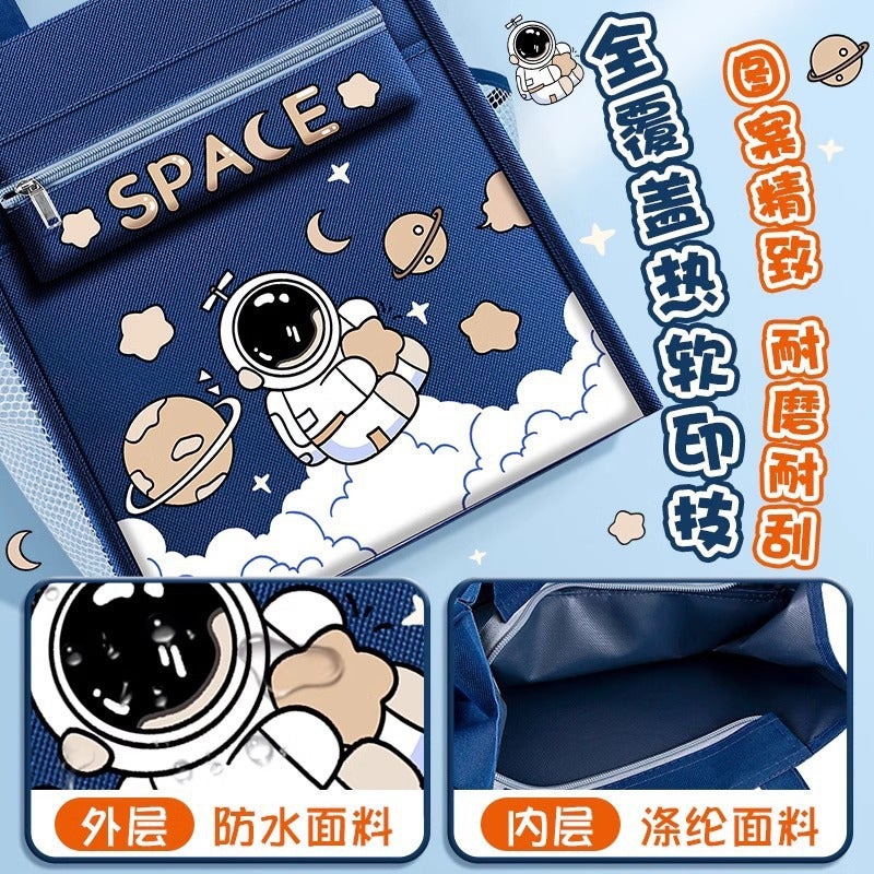 Handbag Carrying Books For Primary School Students, Tutoring Bag, Art Bag, Boy'S Homework Document Bag, Astronaut Third Grade - Image 3