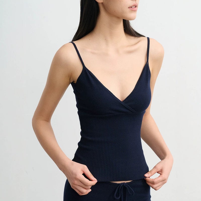 Women's Knit Camisole Top and Wide-Leg Pants Set - Image 3