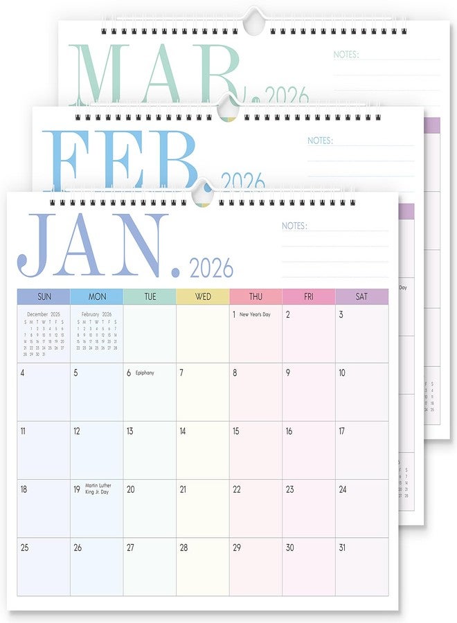 Zuozee Wall Calendar 2026-2027, 2026 Calendar Wall -14" x 11" - 24 Monthly Calendar Runs from January 2026 Until December 2027, 2026 Calendar for Office, Home and School - Image 1