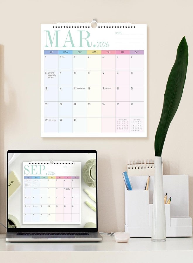 Zuozee Wall Calendar 2026-2027, 2026 Calendar Wall -14" x 11" - 24 Monthly Calendar Runs from January 2026 Until December 2027, 2026 Calendar for Office, Home and School - Image 4