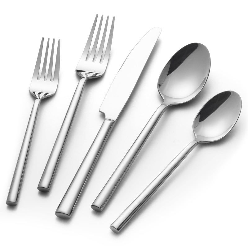 Alata Potter 40-Piece Forged Silverware Set Stainless Steel Flatware Set Cutlery Set, Service for 8, Mirror Finish, Dishwasher Safe - Image 1
