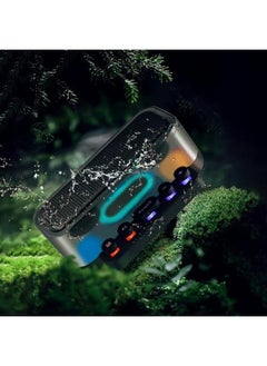 سوسيتي مكبر صوت بلوتوث 5.0 مكبر صوت لاسلكي محمول مع مكبرات صوت ستيريو 10 وات مع إضاءة RGB المحيطة، وقت تشغيل 5 ساعات، مكبرات صوت مقاومة للماء Ipx4 للأماكن الخارجية والداخلية  - Image 3