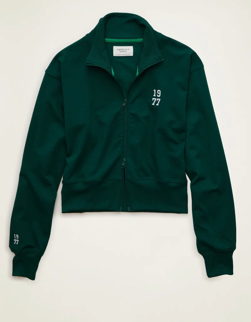 American Eagle  AE Graphic Full-Zip Track Jacket  | Best Price UAE