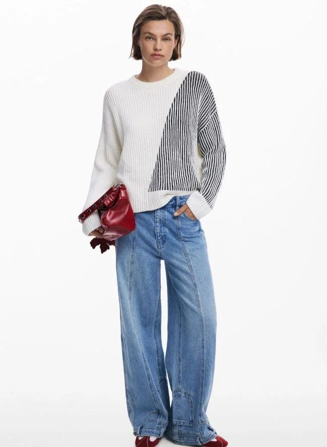 ديسيجوال سترة الياقة المدورة المدمجة