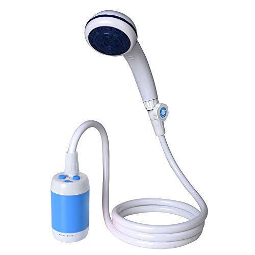 Iron Hammer Camping Shower Portable Shower Outdoor Shower Handheld Electric ShowerWater Flow Stalls Adjustment4800mAh Rechargeable Battery Flow Contol and Shut OFF Valve for Showering Washingetc blue - Image 1