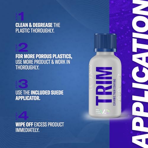 Gyeon Trim EVO 30ml - Black Trim Restorer | Hydrophobic Ceramic Coating Kit for Plastic Trim | Bring Your Faded Trim Back to Black | Long Term Protection for New Car Trim - Image 2
