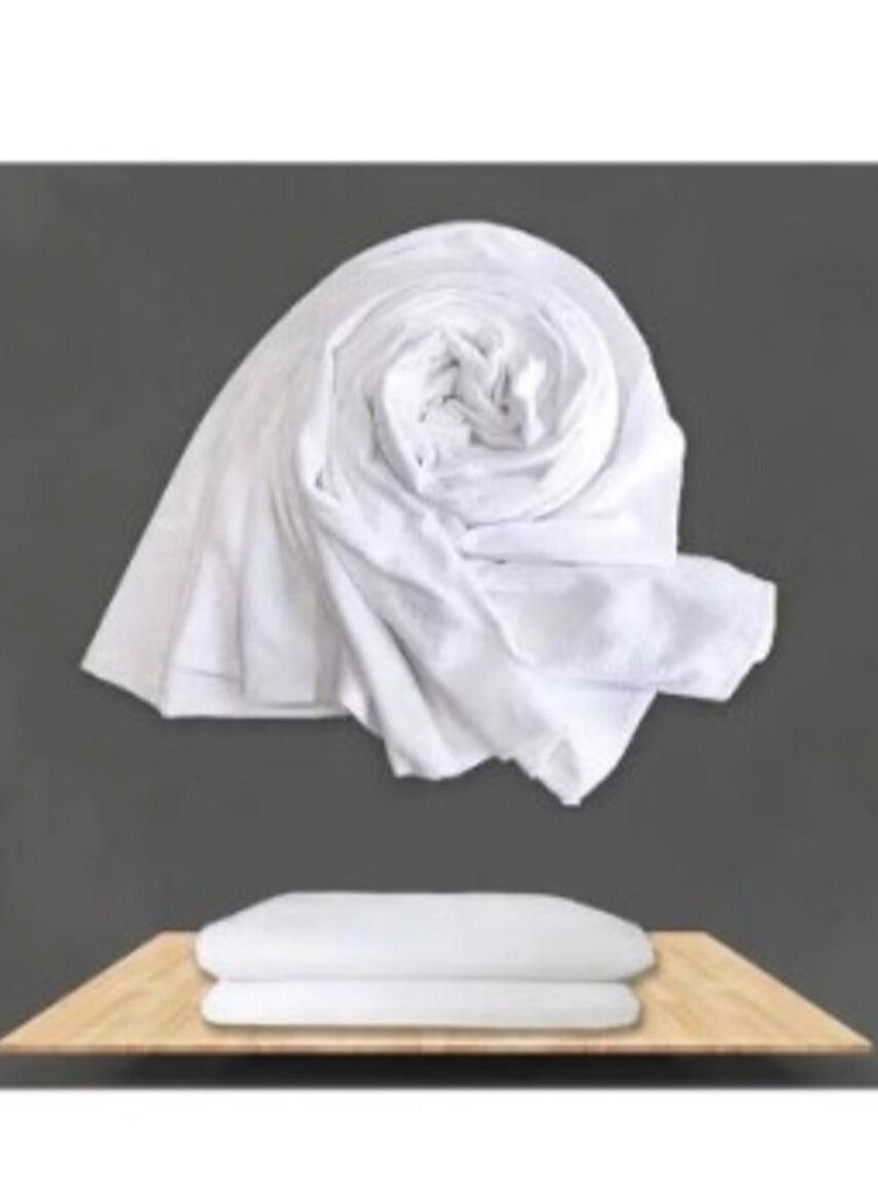 FULL JOY - Ihram 2-Piece Hajj And Umrah Religious Cloth For Men , White - Image 1