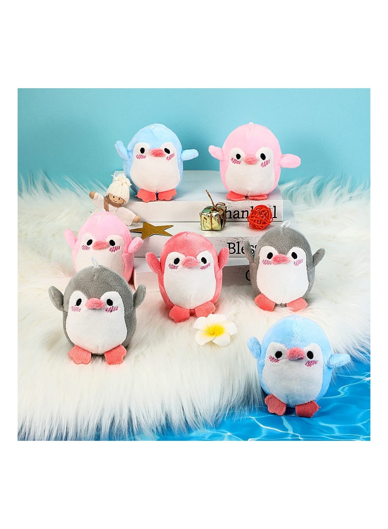 Plush Penguin Doll, Mini Small Baby Penguin Stuffed Doll Penguin Plush Keychain Holder Bag Pendant Party Favor Present Toys for Boys Girls 4Pcs - Image 2