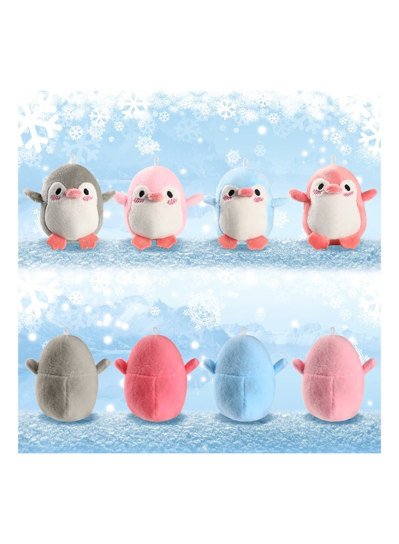 Plush Penguin Doll, Mini Small Baby Penguin Stuffed Doll Penguin Plush Keychain Holder Bag Pendant Party Favor Present Toys for Boys Girls 4Pcs - Image 4