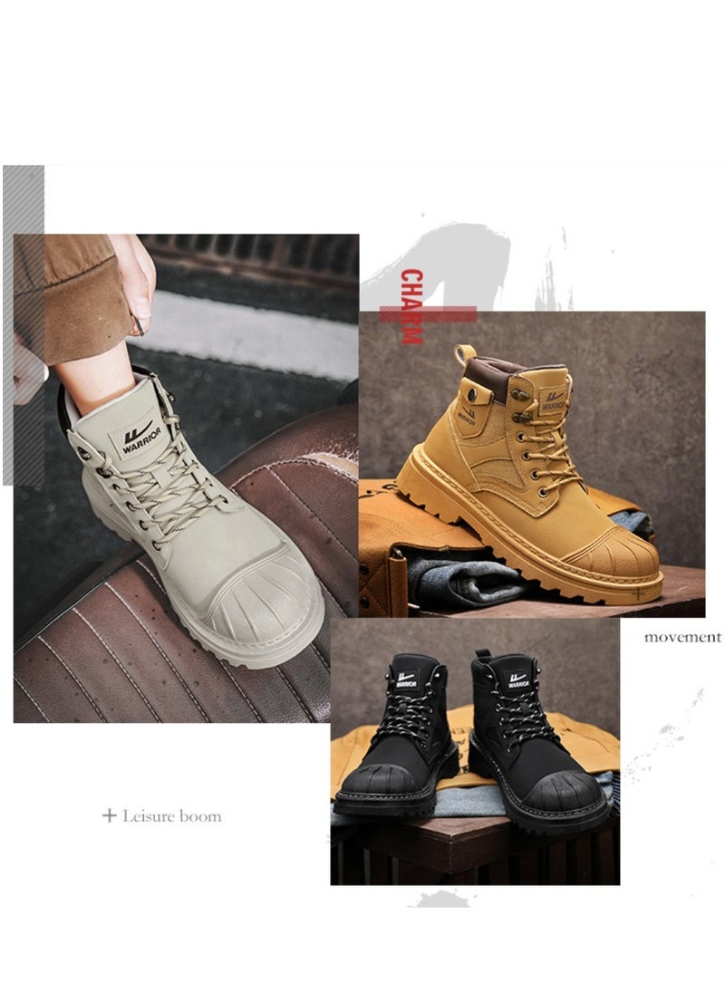 Warrior - Men's High Top Outdoor Waterproof Casual Shoes Martin Boots - Image 1