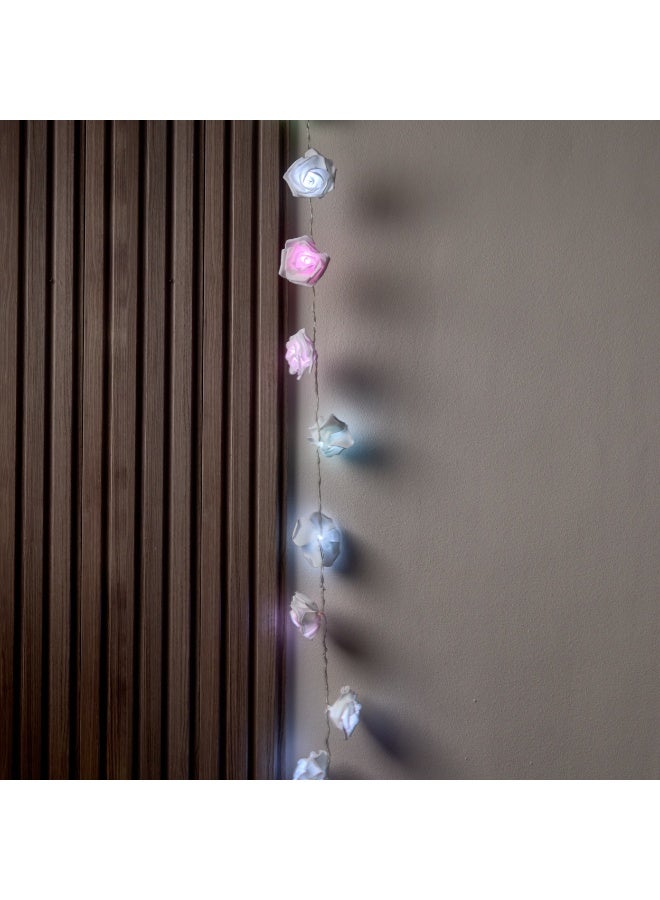 NAGAFA SHOP White Rose LED strip_light  with Pink Lights – 20 USB Bulbs for Home & Events2 M - Image 2