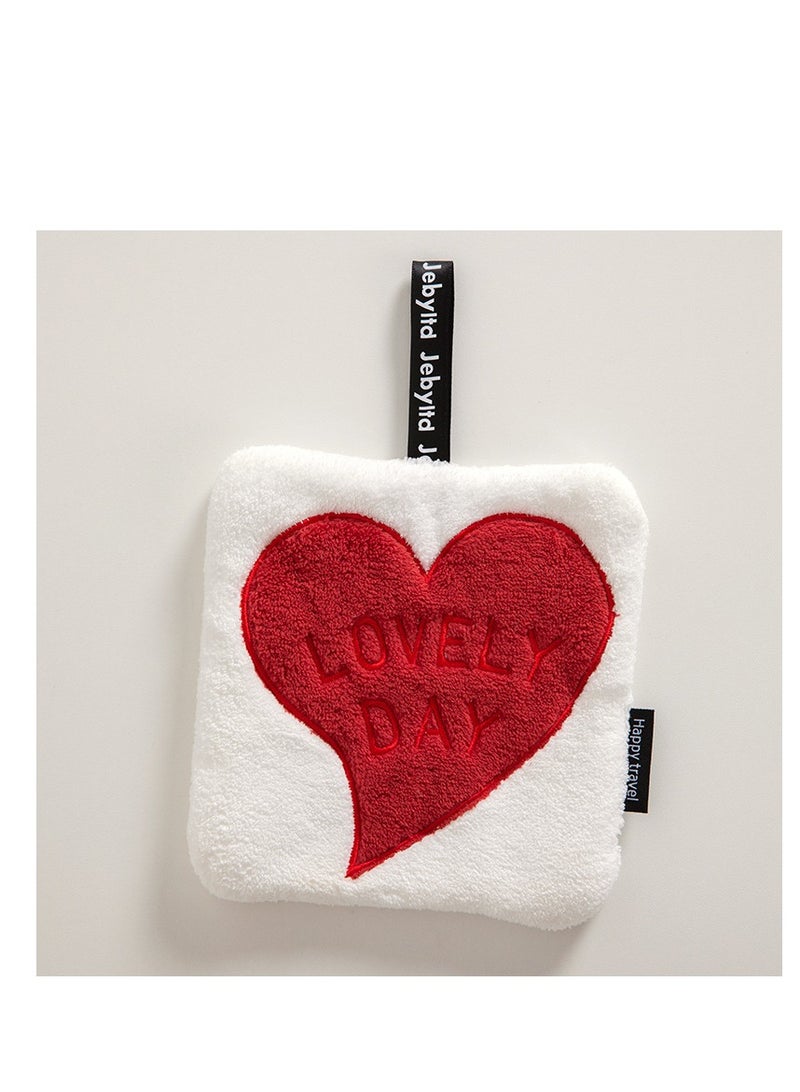 2 pcs Hand towel can be hung without shedding hair, super absorbent kitchen supplies, embroidered square towel, hand towel - Image 4