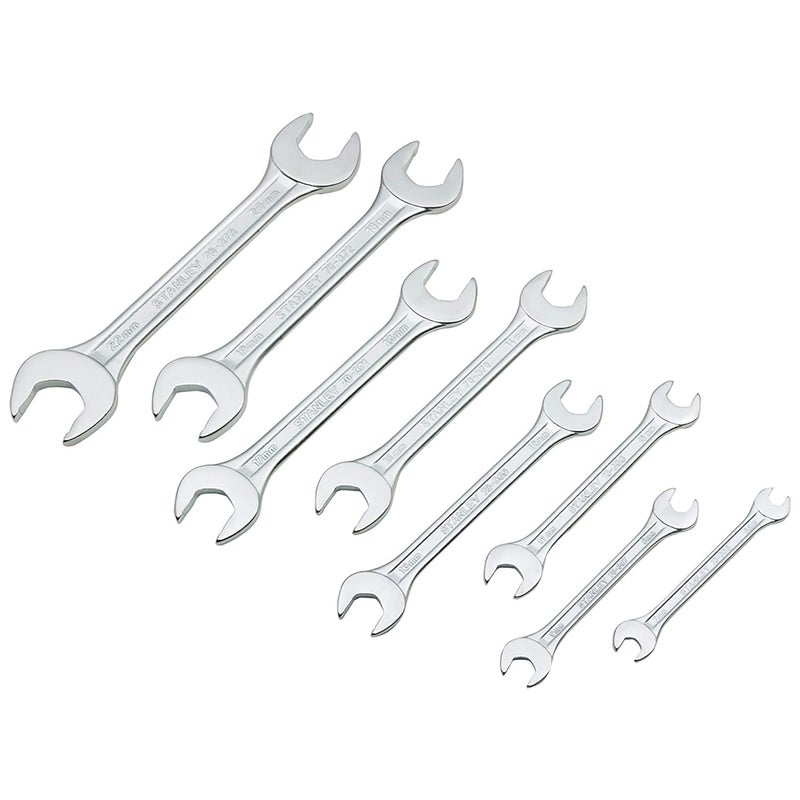 Stanley STANLEY 70379 Steel Double Open End Spanner Set Silver  - Image 4