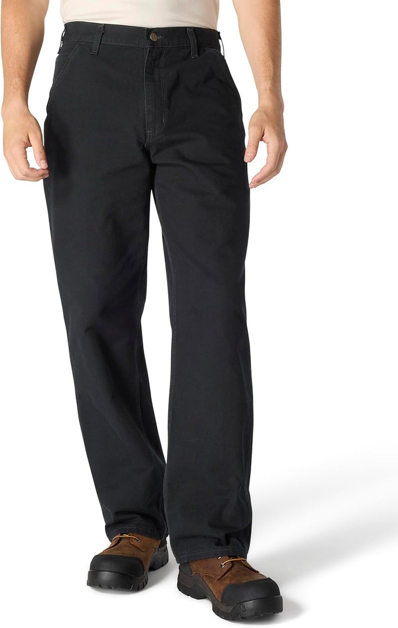 Carhartt Men's Washed Duck Work Dungaree Pants - Black, 31W / 32L - Image 1