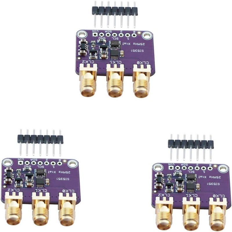 WSDMAVIS 3Pcs Si5351 I2C 25MHz Programmable Clock Generator Breakout Board 8KHz to 160MHz High Frequency Signal Generator Fit for Replacing Crystals PLLs - Image 1