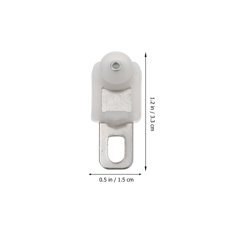 Stainless Steel Curtain Track Rollers Set Of 50 White Gliders For Smooth Sliding - Image 4