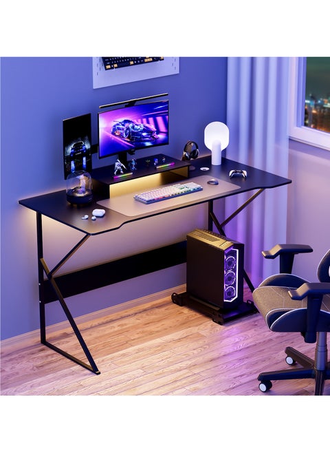 Desktop Computer Desk Gaming Desk With Large Monitor Stand,Simple Game Table For Home Bedroom Table, Student Writing Study Desk 140X60X73 Cm