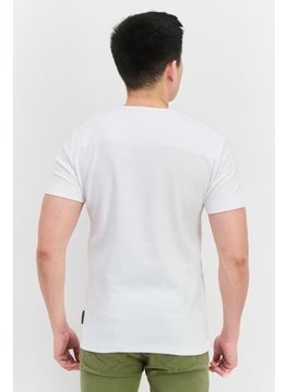 French Connection Men Crew Neck Short Sleeves Brand Logo T-Shirt, White  - Image 3