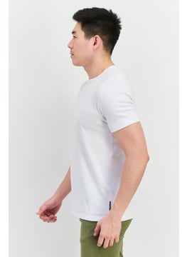French Connection Men Crew Neck Short Sleeves Brand Logo T-Shirt, White  - Image 2
