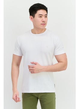 French Connection Men Crew Neck Short Sleeves Brand Logo T-Shirt, White  - Image 1