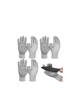 KASTWAVE Level 5 Cut Resistant Gloves, Cutting Gloves, 3 Pairs of Cut Resistant Gloves Food Grade, Kitchen Gloves for Cutting, Oyster Shucking, Fish Fillet Processing, Carving Wood and Gardening (Large)  - Image 1