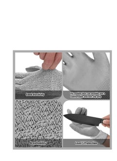 KASTWAVE Level 5 Cut Resistant Gloves, Cutting Gloves, 3 Pairs of Cut Resistant Gloves Food Grade, Kitchen Gloves for Cutting, Oyster Shucking, Fish Fillet Processing, Carving Wood and Gardening (Large)  - Image 4