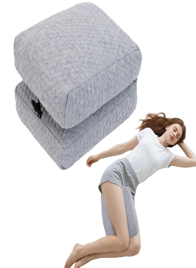 RoamReady Knee Pillow for Side Sleepers, Leg and Ankle Support Pillow for Hip Pain Smooth Spine Alignment for Better Sleep, Ideal Pillows for Side Sleeping Knee and Back Pain Relief, Light Gray - Image 1