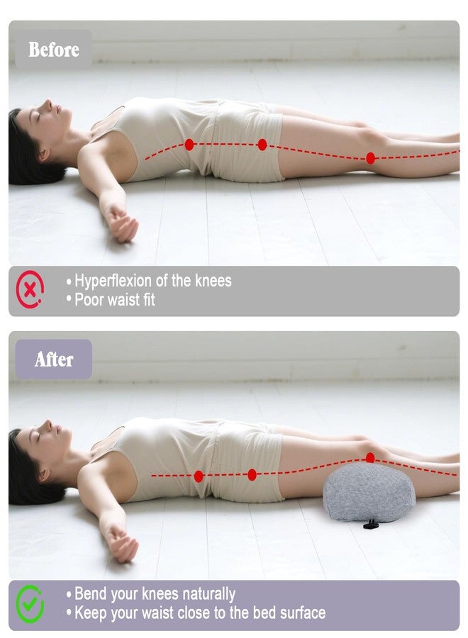 RoamReady Knee Pillow for Side Sleepers, Leg and Ankle Support Pillow for Hip Pain Smooth Spine Alignment for Better Sleep, Ideal Pillows for Side Sleeping Knee and Back Pain Relief, Light Gray - Image 3