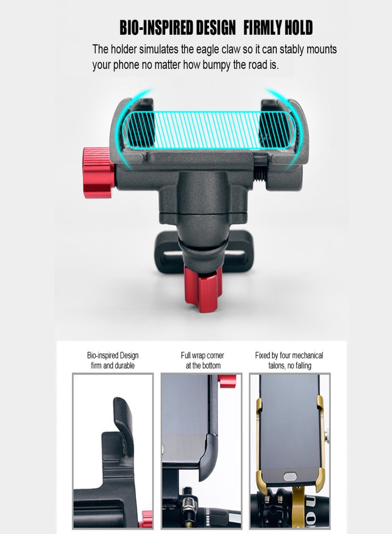 Promend Bicycle Mobile Phone Holder Aluminum-Alloy for GPS Adjustable Rotating Handlebar Bracket Universal Motorbike Electric Motorcycle Mountain - Image 4