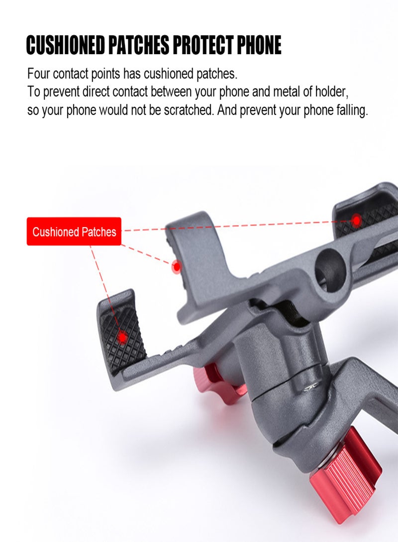 Promend Bicycle Mobile Phone Holder Aluminum-Alloy for GPS Adjustable Rotating Handlebar Bracket Universal Motorbike Electric Motorcycle Mountain - Image 3